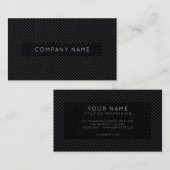 Zwart Pinstripe Eenvoudig Visitekaartje (Voorkant / Achterkant)