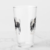 Zwart Pinto Paint Quarter Paarden Glas (Rechts)