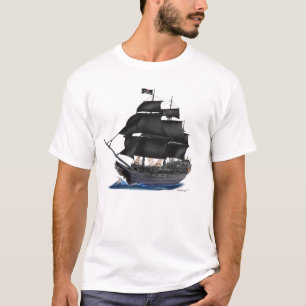 ZWART PIRATENSCHIP T-SHIRT