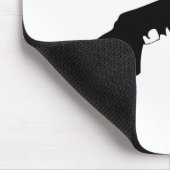 zwart pistool ak 47 pictogram muismat (Hoek)