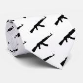 zwart pistool ak 47 pictogram stropdas (Opgerold)