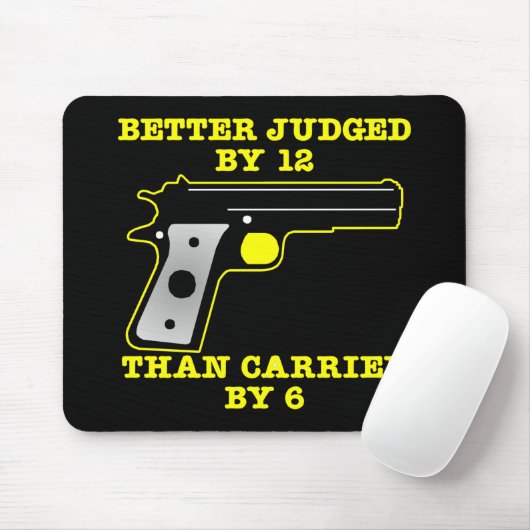 Zwart Pistool beter getest op 12 Muismat (Met muis)