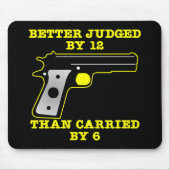 Zwart Pistool beter getest op 12 Muismat (Voorkant)