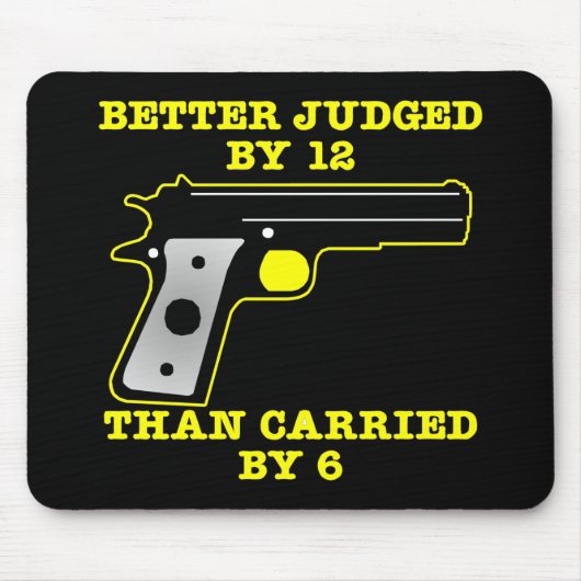 Zwart Pistool beter getest op 12 Muismat (Voorkant)