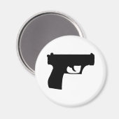 zwart pistool - pistool magneet (Voorkant / Achterkant)