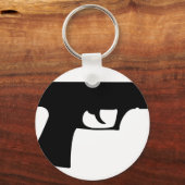 zwart pistool - pistool sleutelhanger (Voorkant)