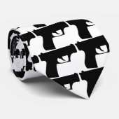 zwart pistool - pistool stropdas (Opgerold)