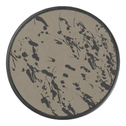 Zwart plastic en druppel hockey puck (Voorkant)