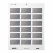 Zwart plastic gaas etiket (Full Sheet)