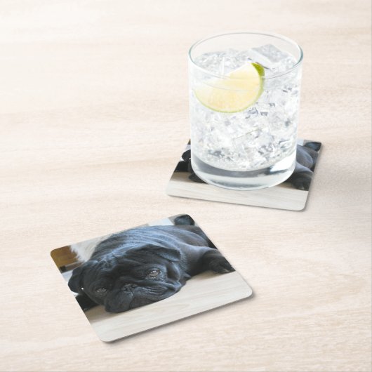 zwart plat kartonnen onderzetters (Insitu)