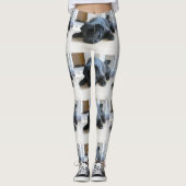 zwart plat leggings (Voorkant)