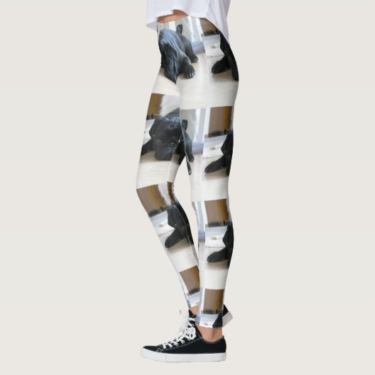 zwart plat leggings (Links)
