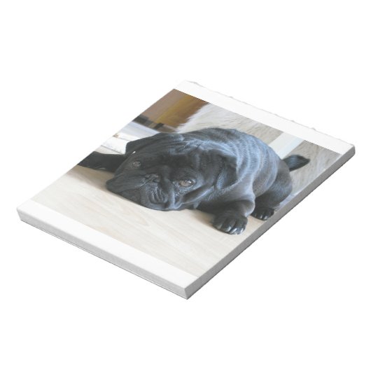 zwart plat notitieblok (Linkerzijde)