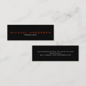Zwart platte Visitekaartje met dunne glans (Voorkant / Achterkant)