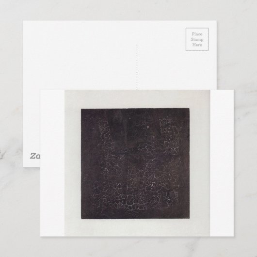 Zwart plein door Kazimir Malevich Briefkaart (Voorkant / Achterkant)