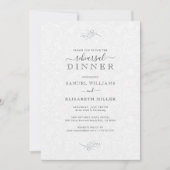 Zwart pluche wit paisley minimale repetitie diner kaart (Voorkant)