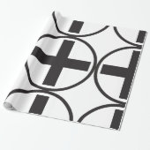 Zwart Plus gebarentafwerkpapier Cadeaupapier (Uitgerold)