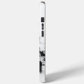 Zwart pointillisme monochromatische stadsarchitect Case-Mate iPhone case (Achterkant / Links)