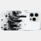 Zwart pointillisme monochromatische stedelijke arc Case-Mate iPhone case (Achterkant (horizontaal))