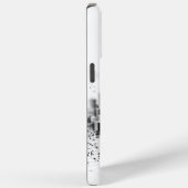 Zwart pointillisme monochromatische stedelijke arc Case-Mate iPhone case (Achterkant / Rechts)