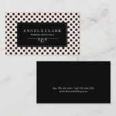 Zwart pok een Stip met een zachte ondergrond Visitekaartje (Voorkant / Achterkant)