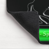 Zwart polijstwerk met Pony en appelwijn, groene ch Muismat (Hoek)