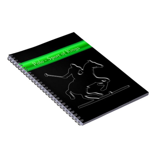 Zwart polijstwerk met Pony en appelwijn, groene ch Notitieboek (Rechterzijde)