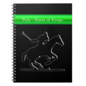 Zwart polijstwerk met Pony en appelwijn, groene ch Notitieboek (Voorkant)