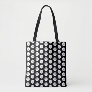 Zwart Polka dot monogram Tas