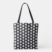 Zwart Polka dot monogram Tas (Achterkant)