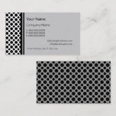 Zwart Polka Dots op Grijs Aangepaste Visitekaartje (Voorkant / Achterkant)