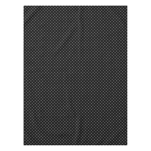Zwart Polka Dots Tafeldoek Verjaardagsfeestje Tafelkleed (Voorkant)