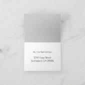 Zwart Polka-Stippen Nieuw Adres Kaart (Binnen)