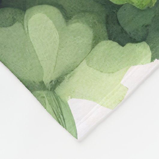 Zwart Pomeranian Groen Shamrock Veld Fleece Deken (Hoek)