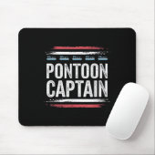Zwart-ponton Boot-captain 4 juli Muismat (Met muis)