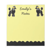 Zwart Poodles Geel 5,5 x 6-inch Aangepast Notitieb Notitieblok (Voorkant)