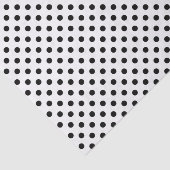 Zwart pooidot op witboek tissuepapier (Detail)