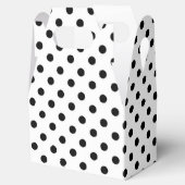 Zwart pooidot peutervak bedankdoosjes (Geopend)