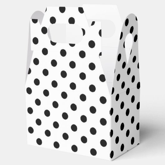 Zwart pooidot peutervak bedankdoosjes (Geopend)