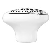 Zwart Pools Logo Zwart & Wit 🖤✨ Keramische Knop (Zijkant)