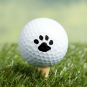 Zwart pootafdrukontwerp golfballen (Insitu Shirt)