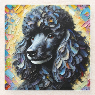 Zwart porselein glazen onderzetter