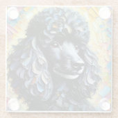 Zwart porselein glazen onderzetter (Achterkant)