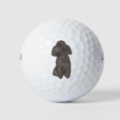 Zwart porselein golfballen (Voorkant)