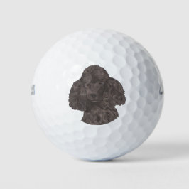 Zwart porselein golfballen