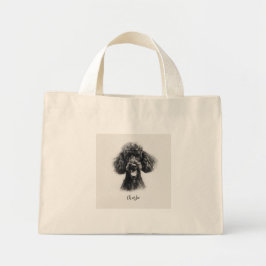 Zwart porselein mini tote bag