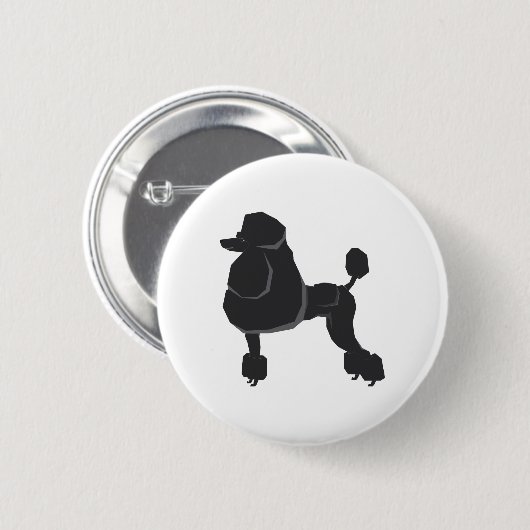 Zwart porselein ronde button 5,7 cm (Voorkant /achterkant)