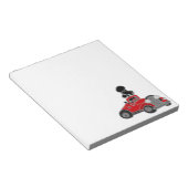 Zwart porselein Rood Converteerbare Auto Notitieblok (Schuin)