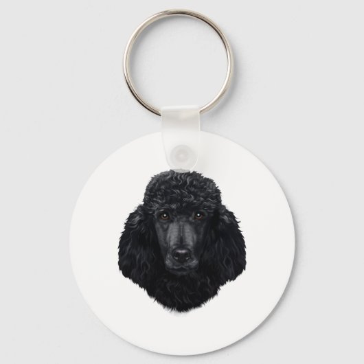 Zwart porseleinveld sleutelhanger (Voorkant)