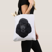 Zwart porseleinveld tote bag (Dichtbij)